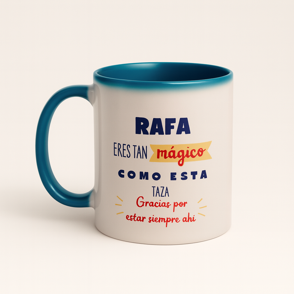 Taza personalizada “Eres tan mágico como esta taza” – nombre personalizable