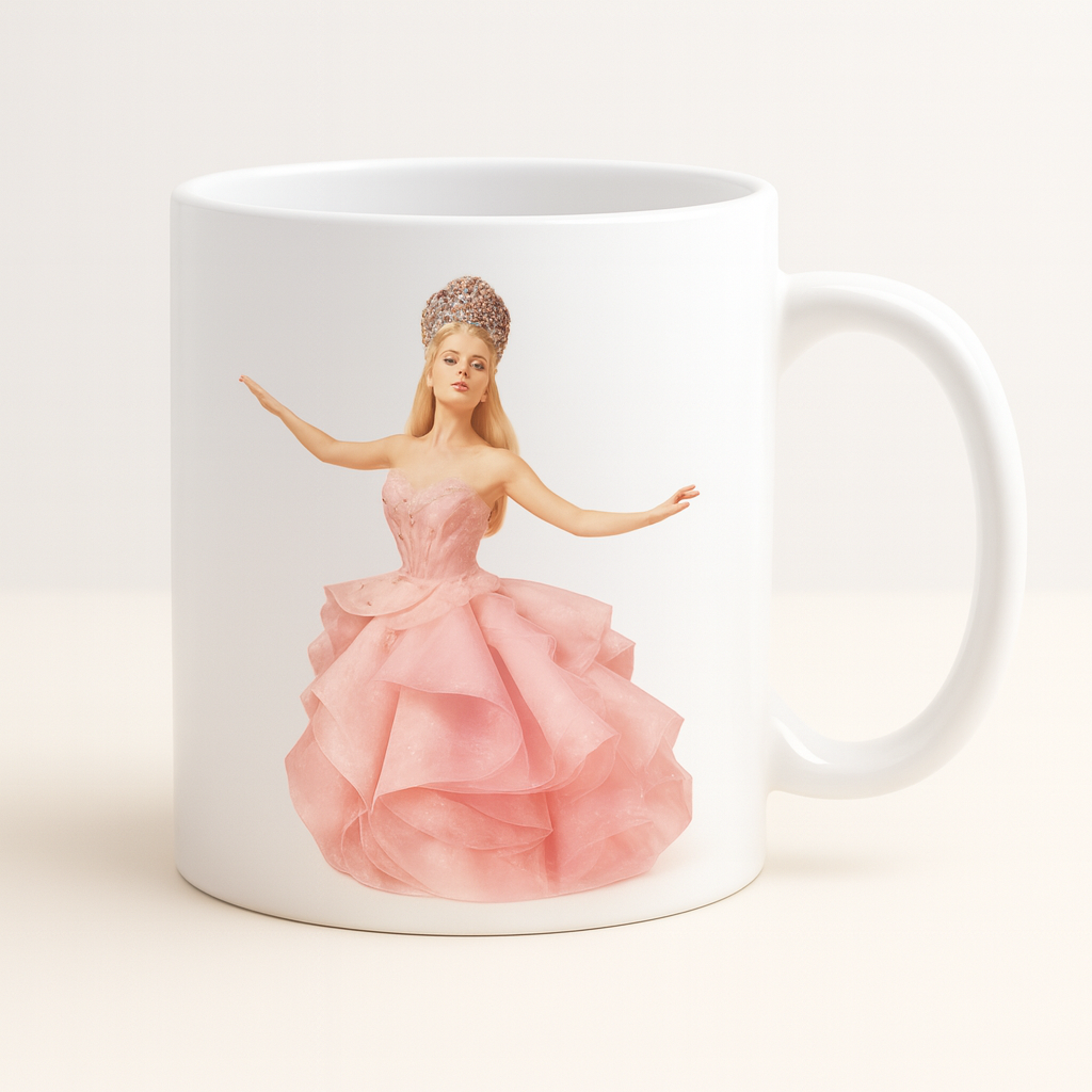 ☕ Taza princesa vestido rosa – Taza personalizada infantil