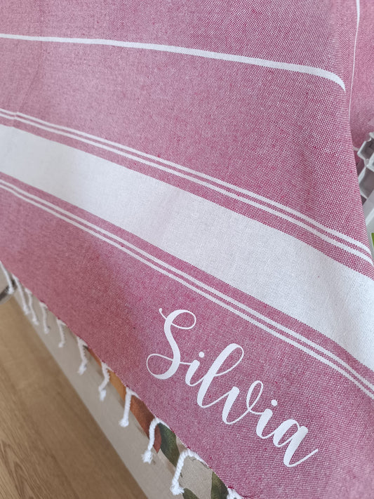 Toalla turca personalizada con nombre