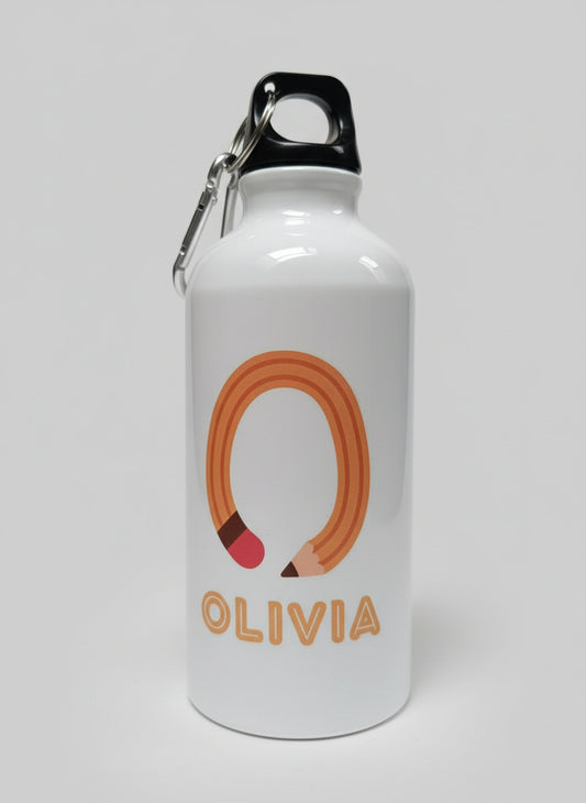 Botella de aluminio personalizada “Cole / Deporte” con nombre