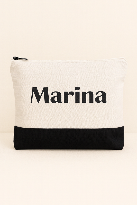 Neceser bicolor personalizado con nombre