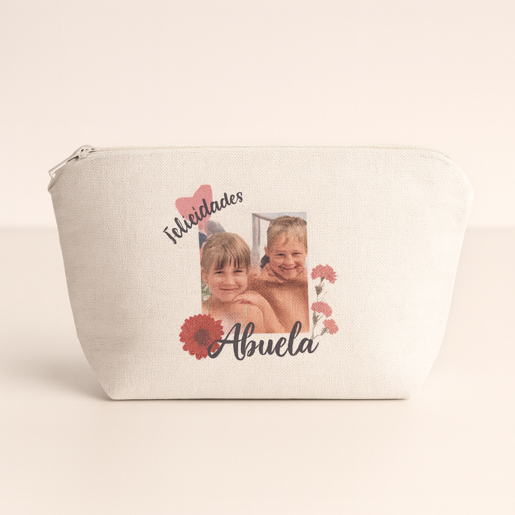 Personalized Toiletry Bag “Congratulations Grandma” with Photo – Special Gift for Grandmothers