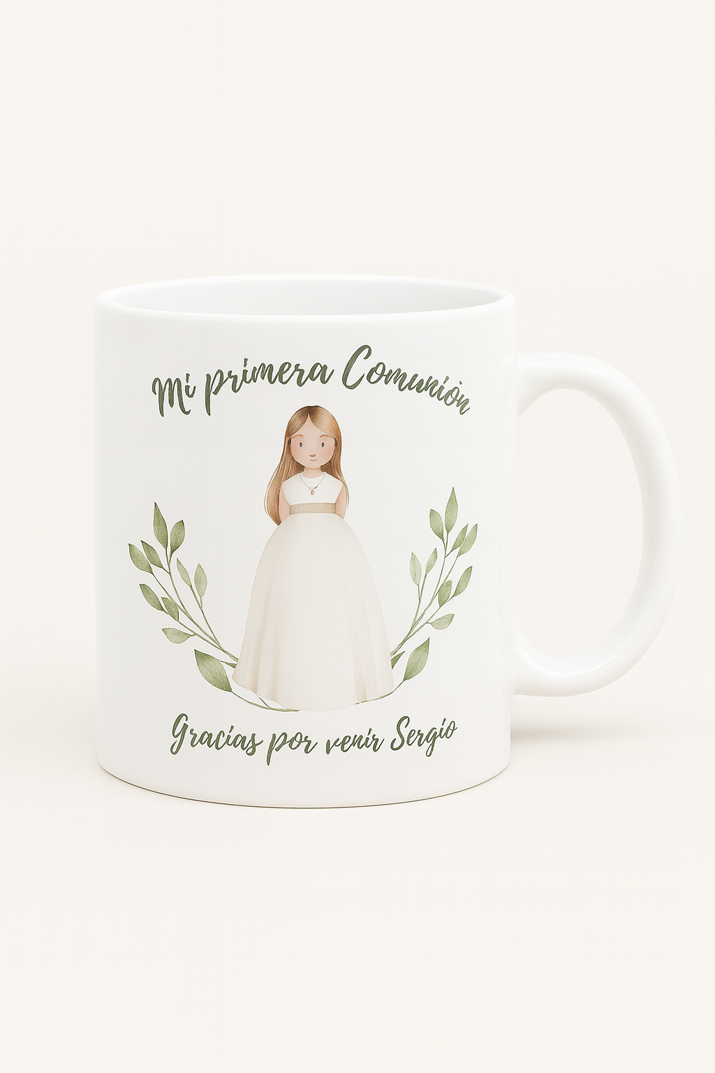 ✝️ Taza Personalizada – Primera Comunión (Niña)