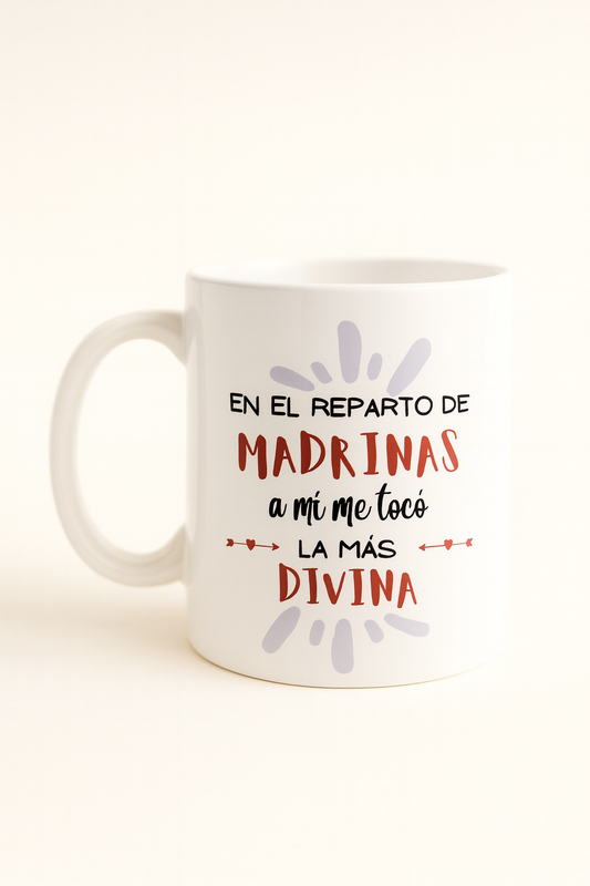 Taza “madrina más divina” – Regalo especial para madrinas