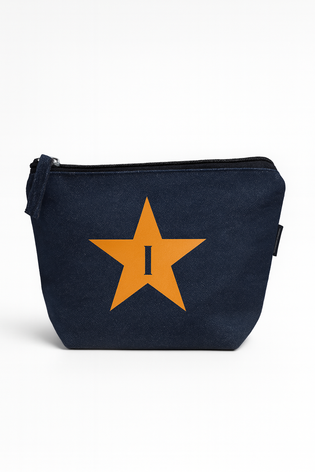 Neceser estrella personalizado con inicial azul marino